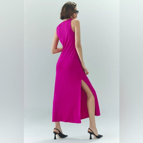 Anthropologie Ruched Scoop-Neck Midi Dress - Picture 3 of 15